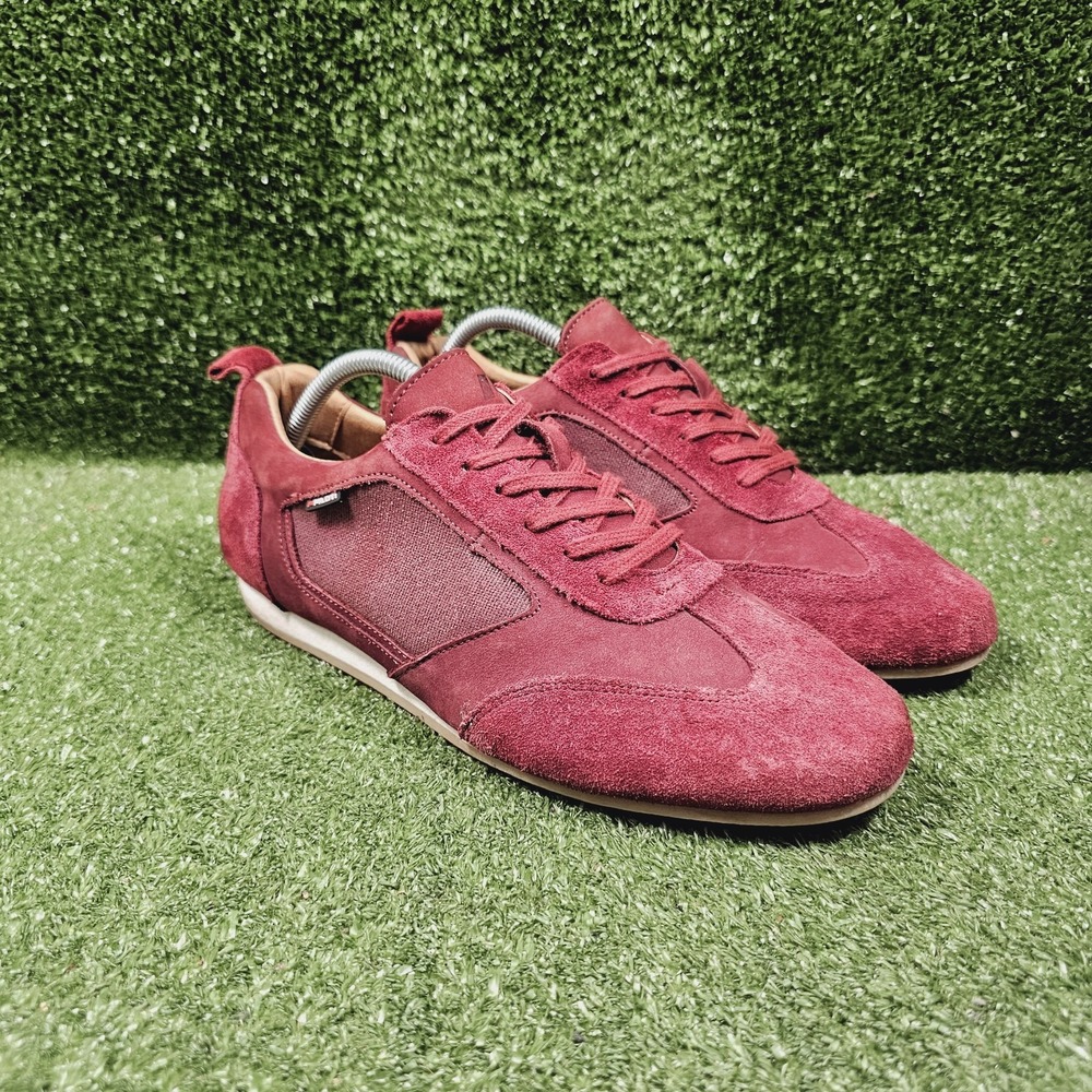 Piloti Endurance Burgundy Red Suede Athletic Driving Sneakers Mens Size 9.5